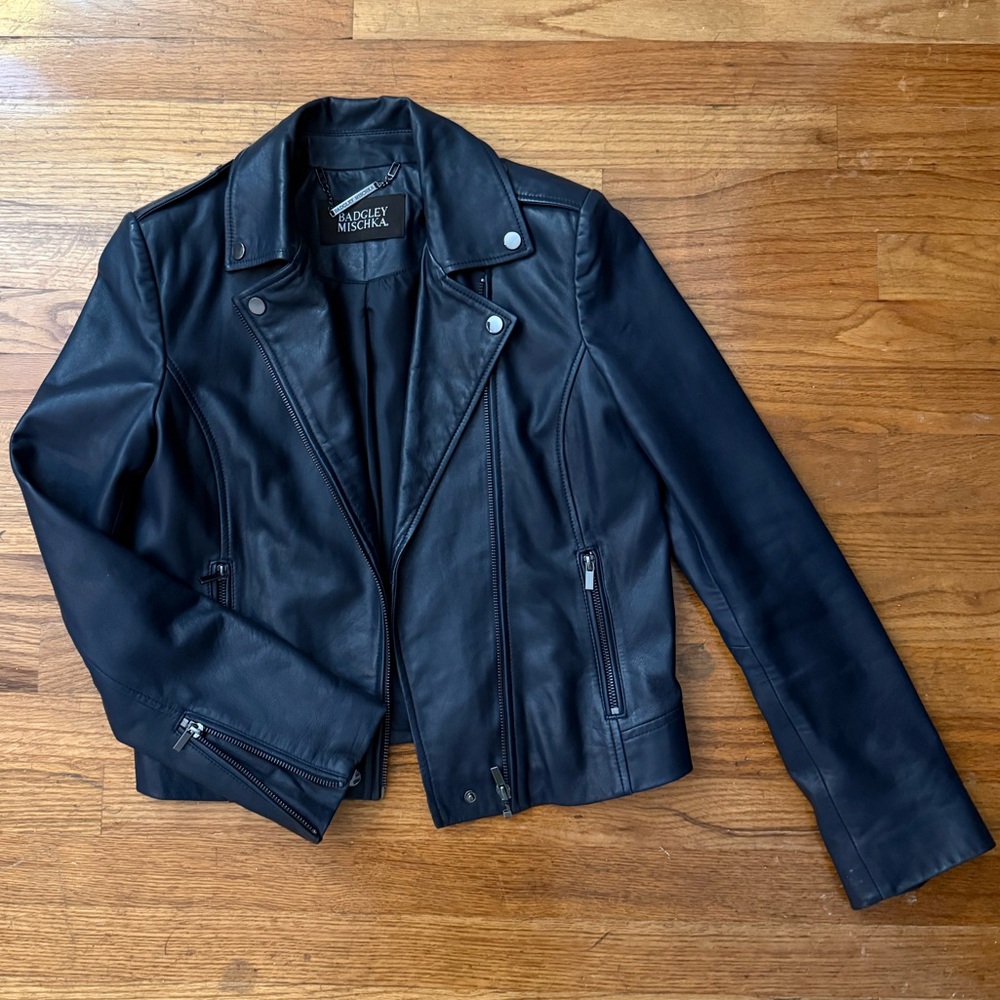 EUC Badgley Mischka Genuine Leather Jacket